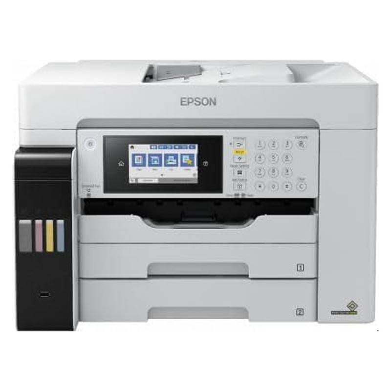 پرینتر جوهر افشان چندکاره رنگی اپسون مدل EcoTank L15180 با اتصال باسیم و بی‌سیم سایز چاپ A3+ با قابلیت چاپ دو رو