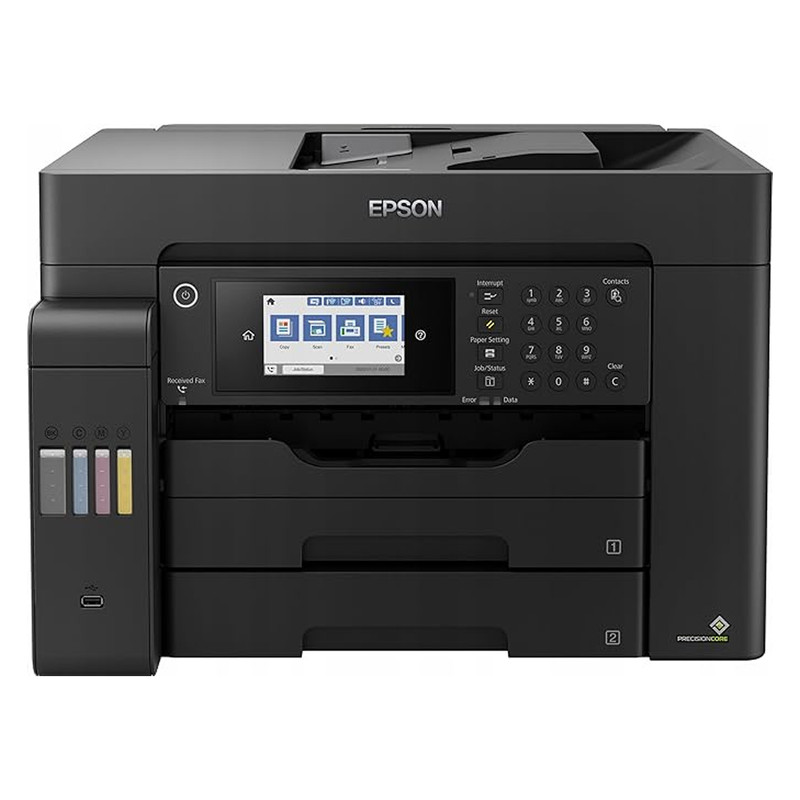 پرینتر جوهر افشان چندکاره رنگی اپسون مدل EcoTank L15150 با اتصال باسیم و بی‌سیم سایز چاپ A3+ با قابلیت چاپ دو رو
