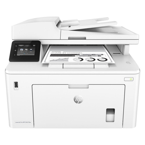 پرینتر اچ پی تک رنگ چهار کاره با چاپ لیزری مدل LaserJet Pro MFP M227fdw، سایز چاپ A4، امکان چاپ دو رو، قابلیت اتصال به WiFi